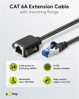 Goobay CAT 6A, S/FTP (PiMF) prailginimo kabelis, 5m