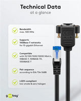 Goobay CAT 6A, S/FTP (PiMF) prailginimo kabelis, 5m