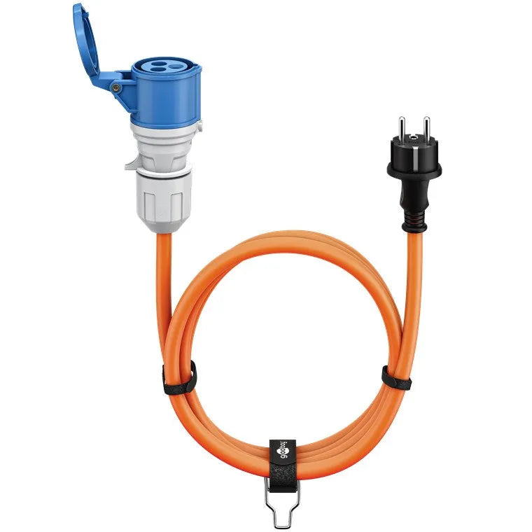 Goobay CEE Adapter Cable, maitinimo kabelis lauko erdvėms, (Type E/F),