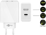 Goobay Dual USB-C™ PD, greito įkrovimo krovilis