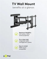 Goobay FULLMOTION (L), TV laikiklis wall mount Pro iki 70kg.