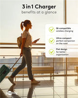 Goobay Foldable 3in1, įkrovimo stotelė telefonui, laikrodžiui ir ausinėms