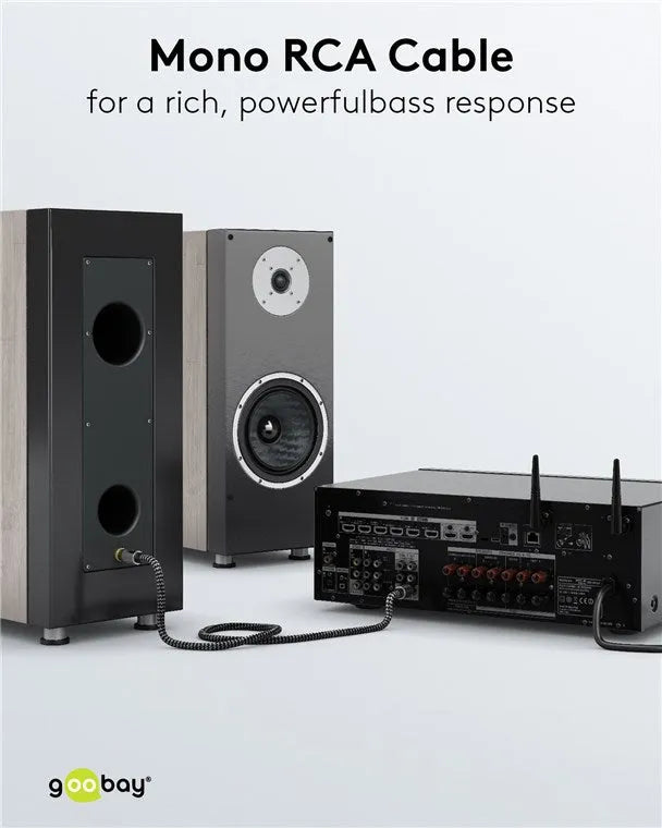Goobay Mono RCA, kabelis, 10m
