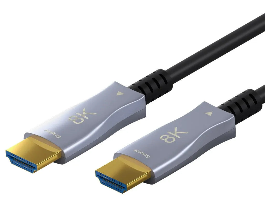 Goobay Optical Hybrid Ultra High Speed HDMI, optinis hibridinis kabelis 40m - Du HDMI jungtys su "8K" užrašu