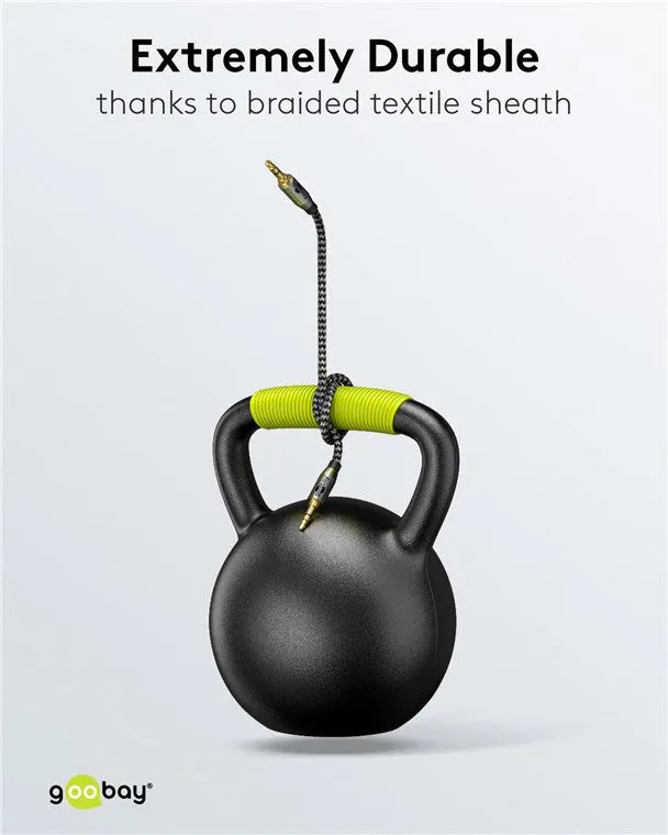 Goobay Plus Audio Connection Cable, 3.5 mm AUX stereo kabelis, 0.5 m