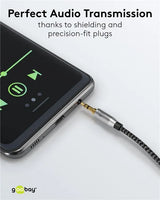 Goobay Plus Audio Connection Cable, 3.5 mm AUX stereo kabelis, 0.5 m