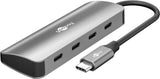 Goobay Slim 4-Port USB Hub, šakotuvas su 4 USB-C jungtimis (10 Gbit/s) - Goobay logotipas ant šakotuvas ir kabelio