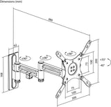 Goobay TV Wall Mount Caravan FULLMOTION (M), televizoriaus sieninis laikiklis