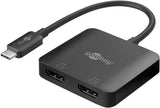 Goobay USB-C™-2x HDMI™, adapteris