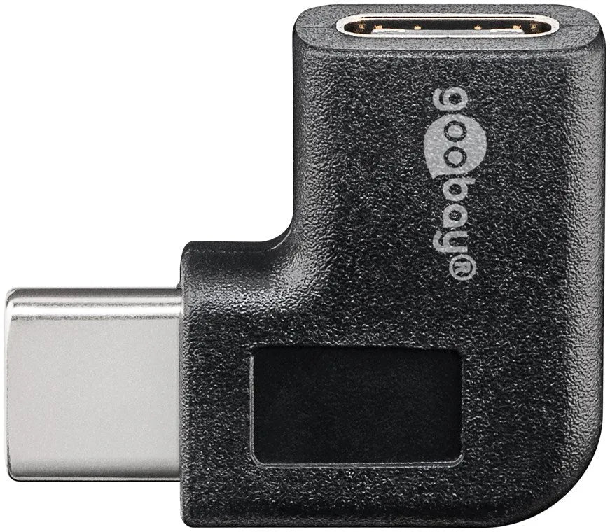 Goobay USB-C™- USB-C™ 90°, USB adapteris - 90 laipsnių kampu sulenktas USB-C adapteris