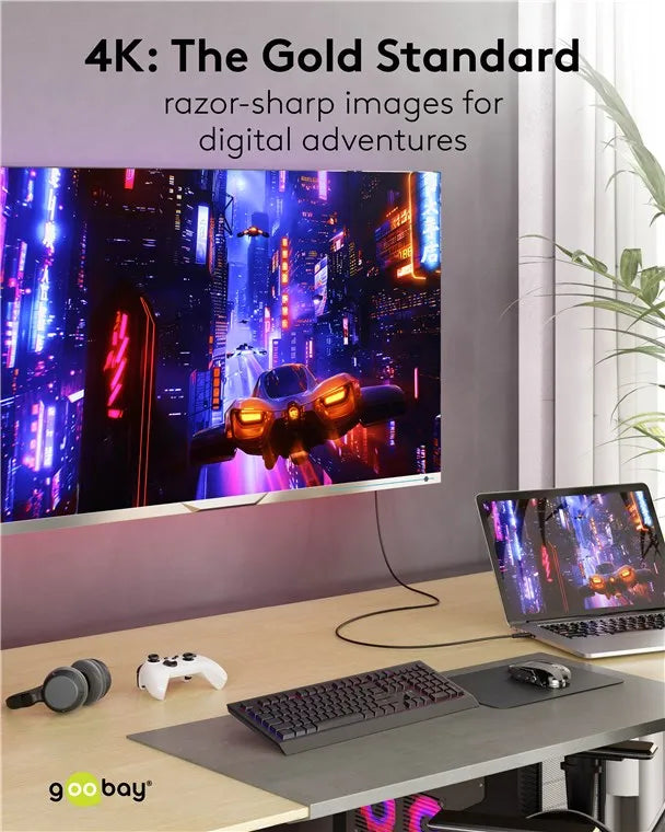 Goobay USB-C greito įkrovimo kabelis 1.5 m, 100 W PD, USB 3.2, 10 Gbit/s