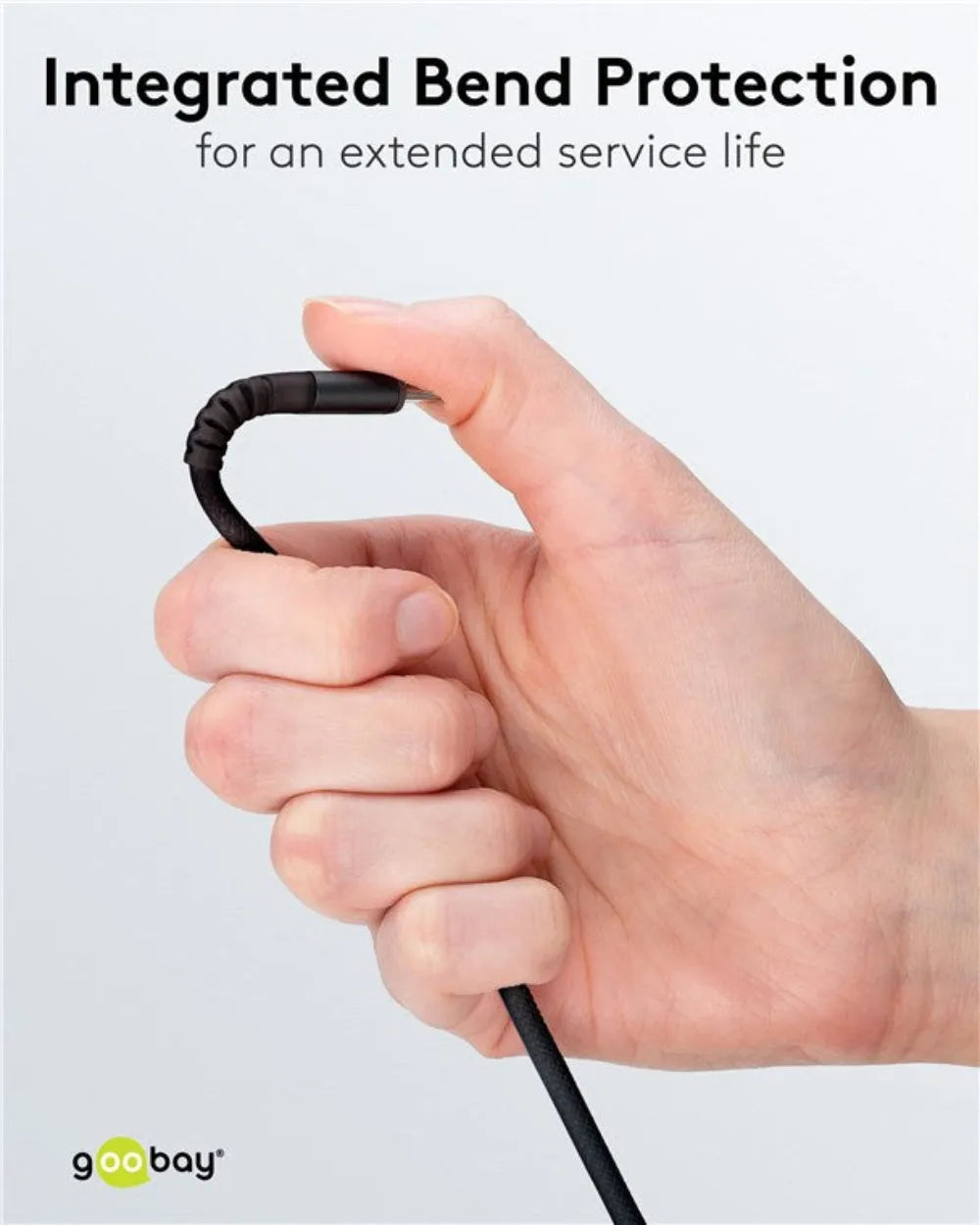 Goobay USB-C į USB-A, tekstilinis kabelis, 15W, 1 m