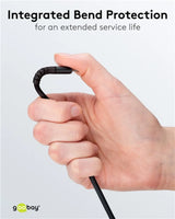 Goobay USB-C į USB-A, tekstilinis kabelis, 15W, 1 m