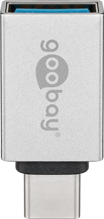 Goobay USB-C™/USB A OTG SuperSpeed, adapteris įkrovimo kabeliams - USB-C jungtis ir logotipas