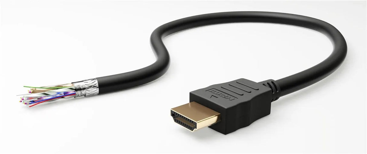 Goobay Ultra High-Speed HDMI™, (1,5 m.) HDMI kabelis su Ethernet palai - išardytas kabelis su laidais ir jungtimi