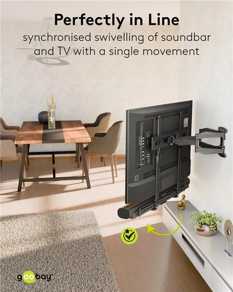 Goobay Universal Soundbar Mount, TV sieninis laikiklis iki 15 kg