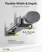 Goobay Universal Soundbar Mount, TV sieninis laikiklis iki 15 kg