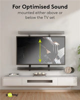 Goobay Universal Soundbar Mount, TV sieninis laikiklis iki 15 kg