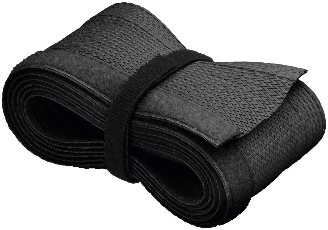 Goobay Wire Sleeve, lanksti ir universali kabelių apsauga, juoda, 1.8m - Susuktas juodas kabelių apvalkalas su Velcro juostele