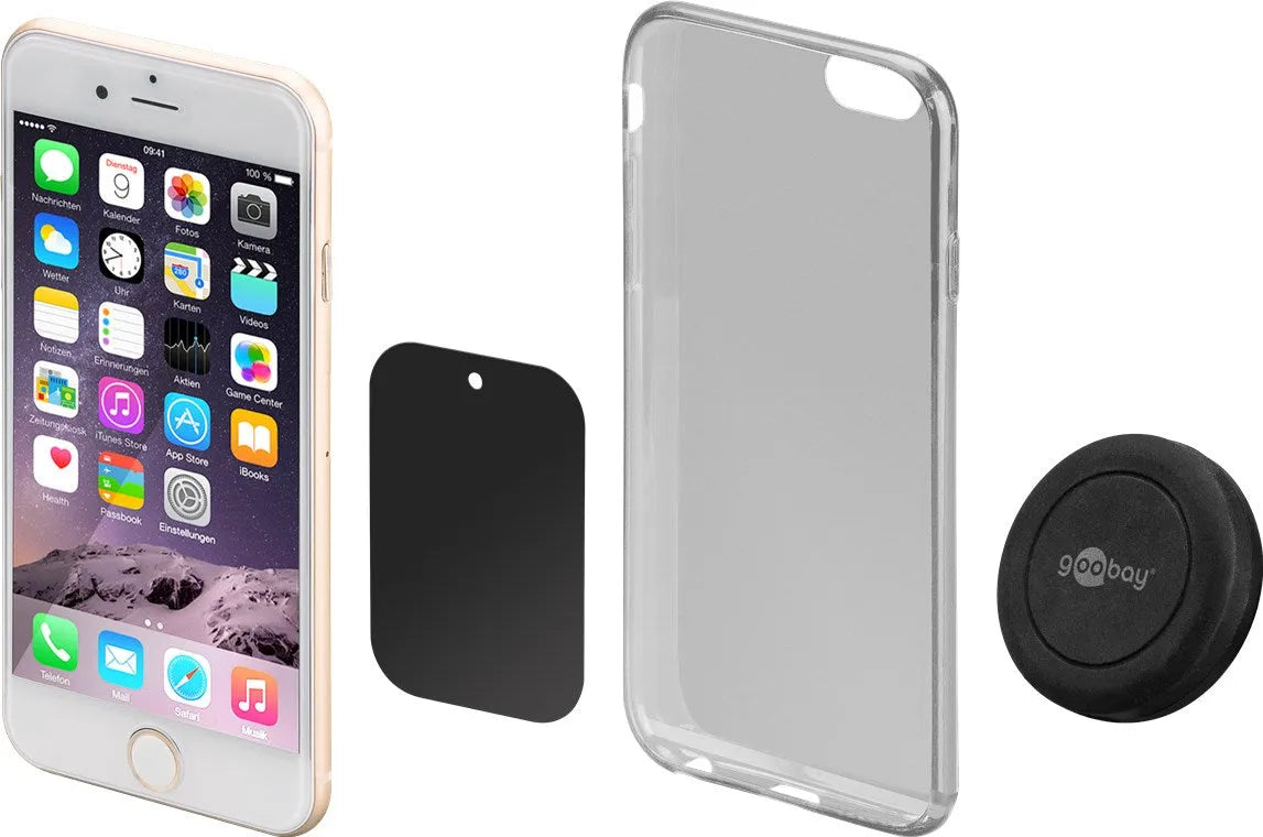 Goobay lipnus magnetinis telefono laikiklis, (Self-Adhesive), 62089 - magnetinis laikiklis ir telefono dėklas