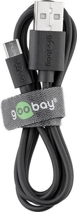 Goobay micro USB įkrovimo ir duomenų perdavimo kabelis - „Android“ įrenginiams 2m