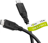 Goobay USB-C greito įkrovimo kabelis 1.5 m, 100 W PD, USB 3.2, 10 Gbit/s