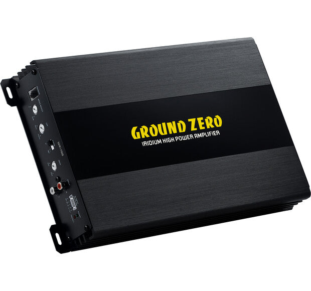 Ground Zero 450 SPL BassKit - galinė panelė su jungtimis ir valdymo elementais