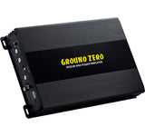 Ground Zero 450 SPL BassKit - galinė panelė su jungtimis ir valdymo elementais