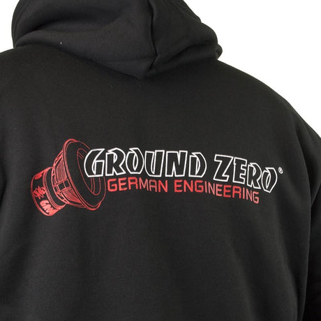 Ground Zero Black džemperis S - Juodas džemperis su logotipu ant nugaros