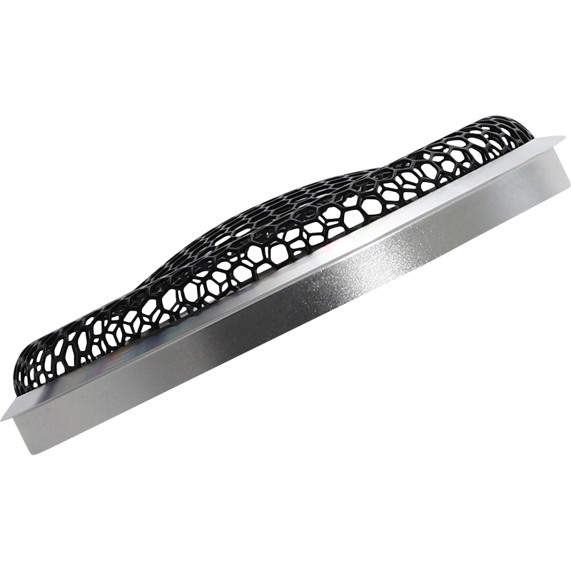 Ground Zero GZ ULTRA 80 - GRILL - Šoninis vaizdas su metaliniu rėmu