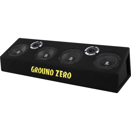Ground Zero GZCB 16.2XSPL - Keturi garsiakalbiai su prekės ženklu ant korpuso