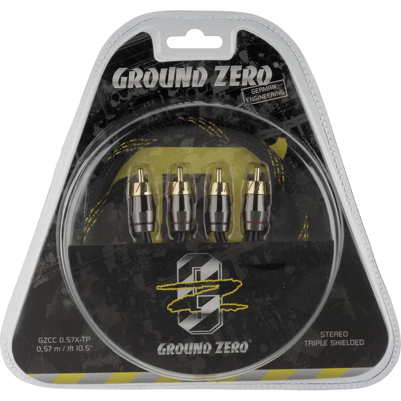 Ground Zero GZCC 0.57X-TP, aukštos klasės RCA laidas 0.58m