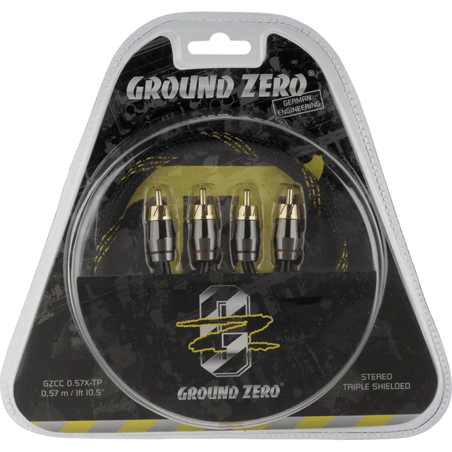 Ground Zero GZCC 0.57X-TP, aukštos klasės RCA laidas 0.58m