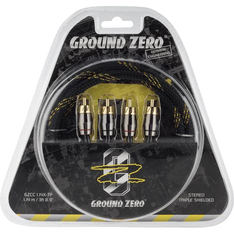 Ground Zero GZCC 1.14X-TP, aukštos klasės RCA laidas 1.14m
