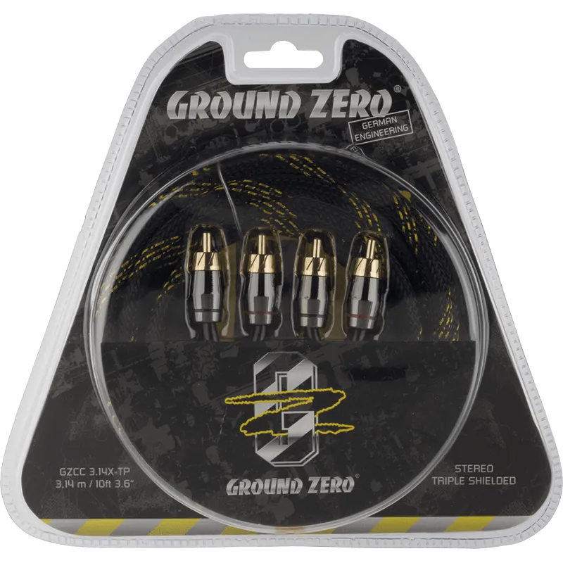 Ground Zero GZCC 3.14X-TP, aukštos klasės RCA laidas 3.14m