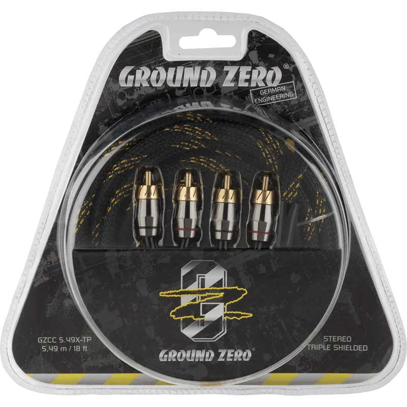 Ground Zero GZCC 5.49X-TP, aukštos klasės RCA laidas 5.49m