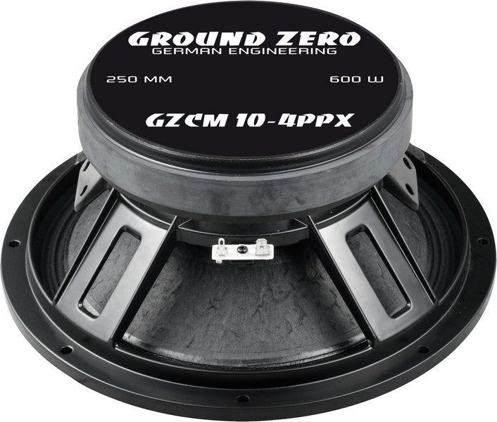 Ground Zero GZCM 10-4PPX - garsiakalbio tvirtinimo detalės ir laidų jungtys