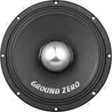 Ground Zero GZCM 10-4PPX - Sidabrinis kupolas ir logotipas iš arti