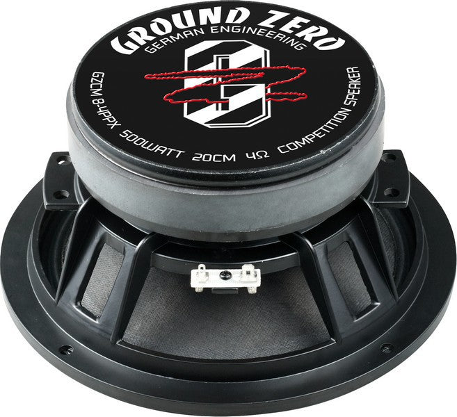 Ground Zero GZCM 8-4PPX - Juodos garsiakalbio dalies ir logotipas