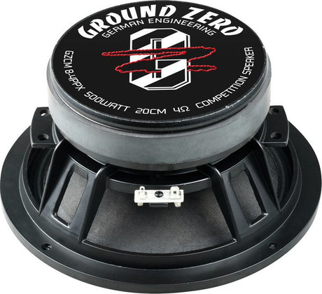 Ground Zero GZCM 8-4PPX - Juodos garsiakalbio dalies ir logotipas