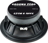 Ground Zero GZCM 8-4PPX - garsiakalbio jungtys ir tvirtinimo detalės iš arti