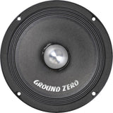 Ground Zero GZCM 8-4PPX - Sidabrinis kupolas ir logotipas iš arti