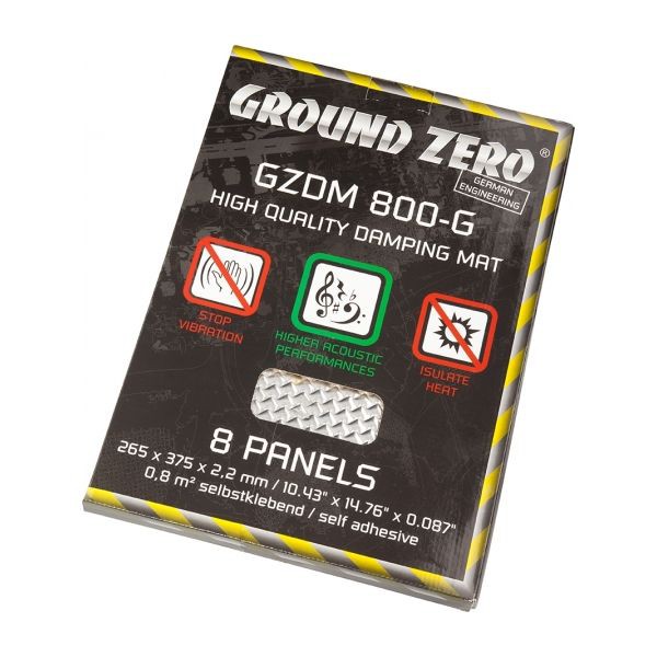 Ground Zero GZDM 800-G - Pakuotė su piktogramomis ir matiniu paviršiumi
