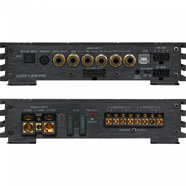 Ground-Zero GZDSP 4.80A-PRO, 4-rių kanalų automobilinis garso stiprint