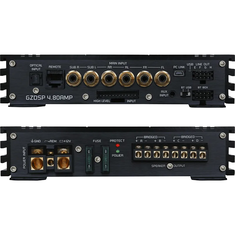 Ground Zero GZDSP 4.80AMP, 4-rių kanalų stiprintuvas su DSP