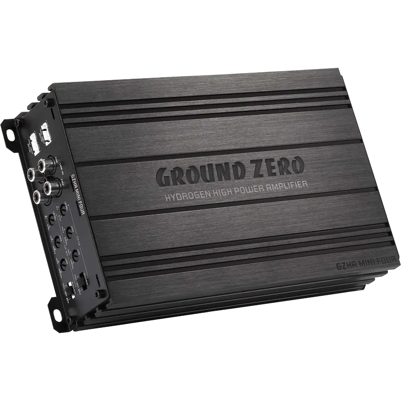 Ground Zero GZHA MINI FOUR, 640W 4 kanalų D klasės kompaktiškas garso stiprintuvas