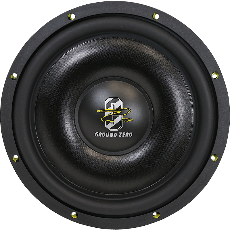 Ground Zero GZHW 12SPL-D2 FLAT - garsiakalbio priekinė dalis su logotipu
