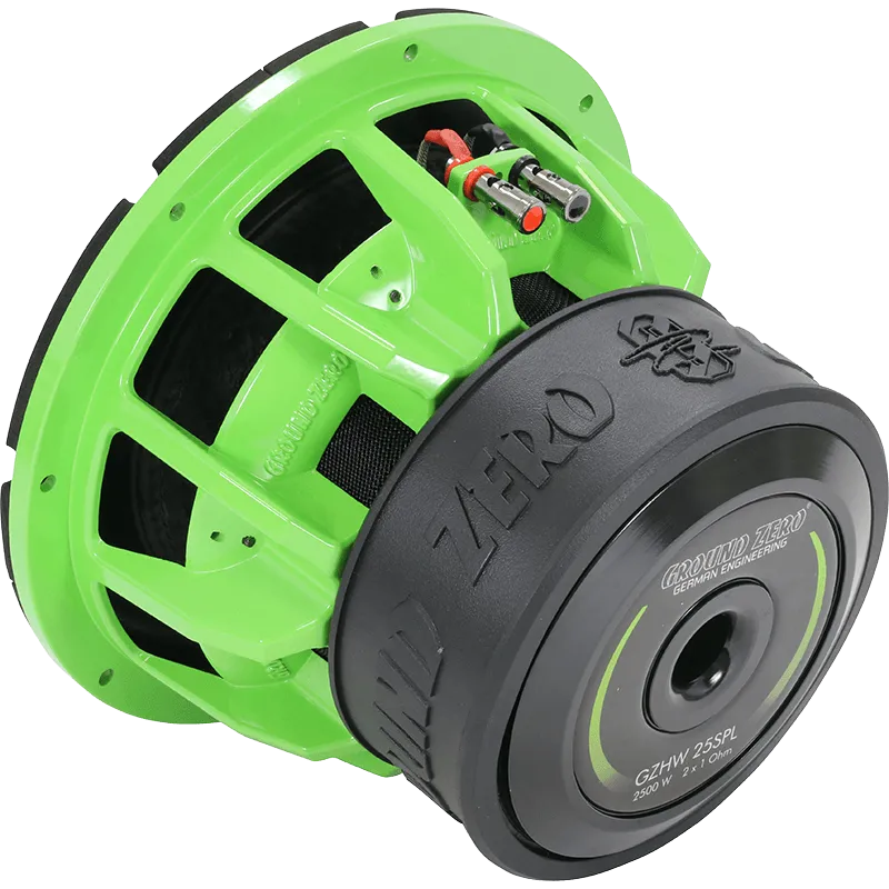 Ground Zero GZHW 25SPL Green Edition, automoblinis žemų dažnių garsiak