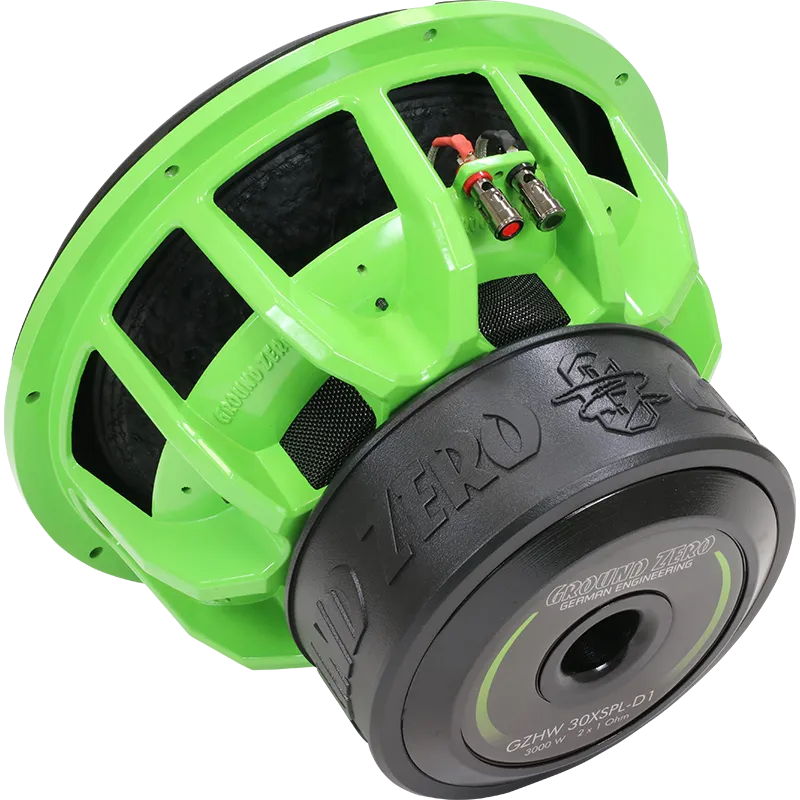 Ground Zero GZHW 30XSPL-D1 GREEN, SPL automobilinis žemų dažnių garsia