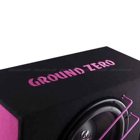Ground Zero GZIB 3000XSPL PINK - Rožinės spalvos šonai ir logotipas